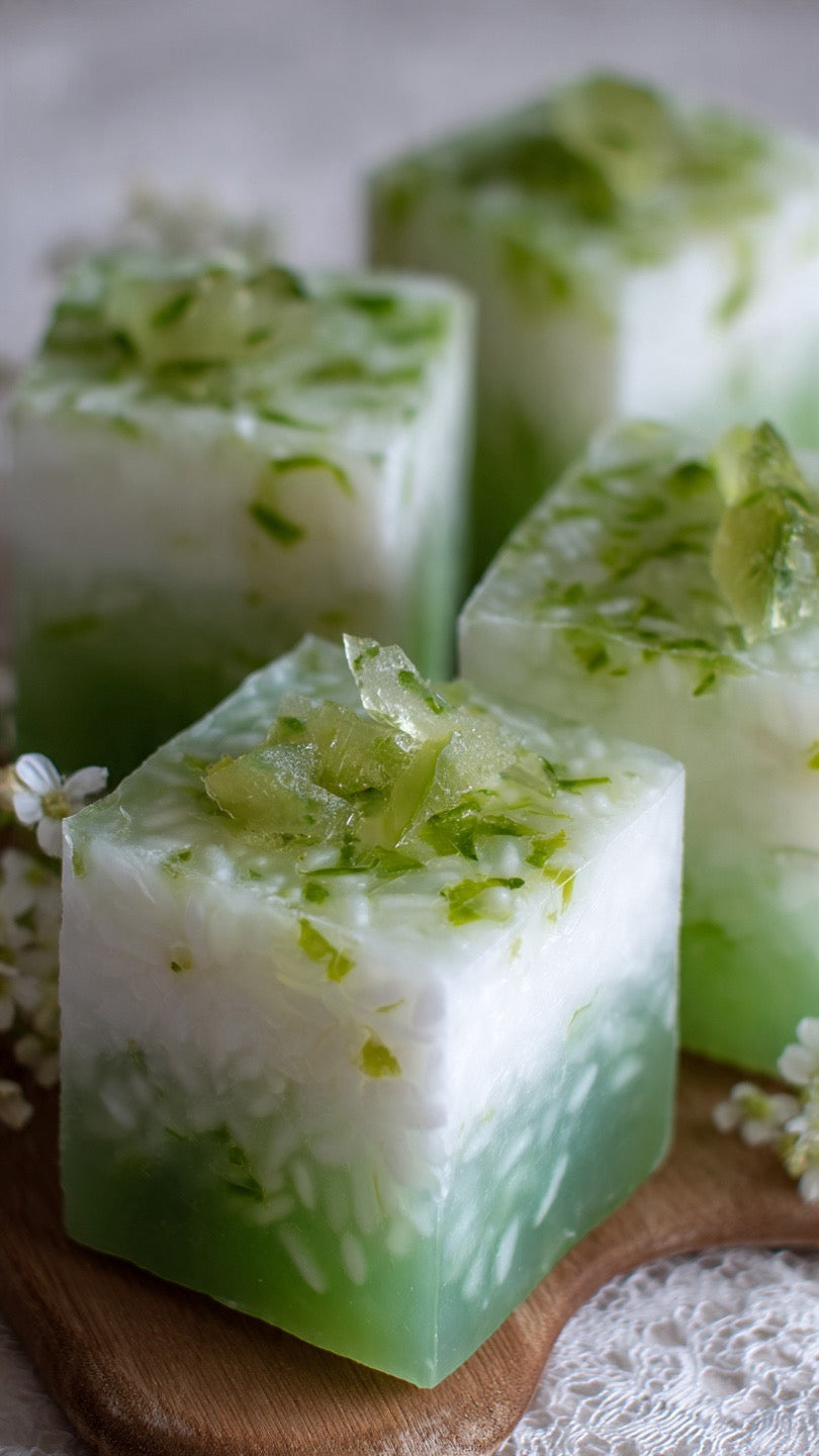 Aloe vera and rice soap