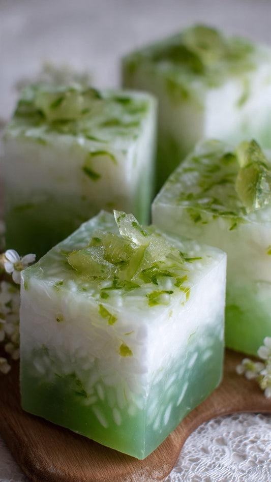 Aloe vera and rice soap
